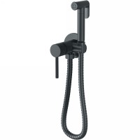 Гигиенический душ со смесителем Bronze de Luxe Scandi 701B Черный матовый латунь на стену