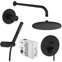 Душевая система Vitra Origin A4926636EXP Черная матовая латунь встраиваемый