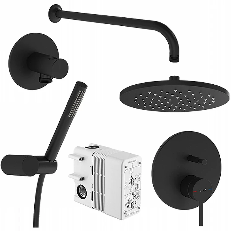Душевая система Vitra Origin A4926636EXP Черная матовая латунь встраиваемый