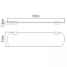 Стеклянная полка WasserKRAFT Sauer K-7924 Золото