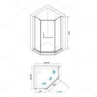 Душевой уголок RGW Hotel HO-081 100х100 350608100-21 профиль Хром стекло матовое-сатинат