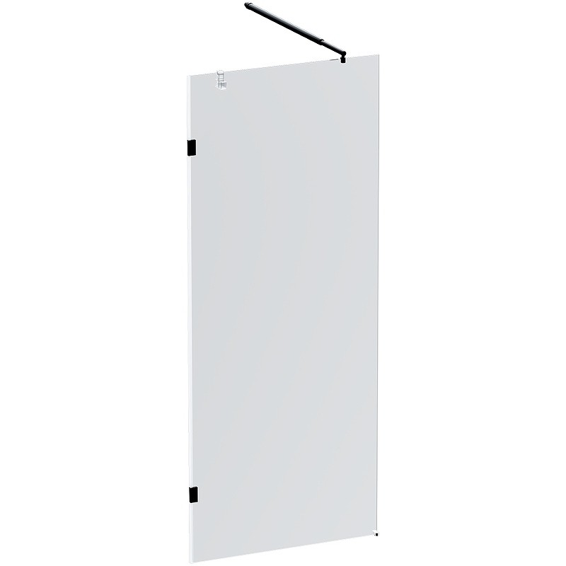 Душевая перегородка AM.PM X-Joy 80 W94UWI-80-F1-BTE профиль Черный матовый стекло прозрачное