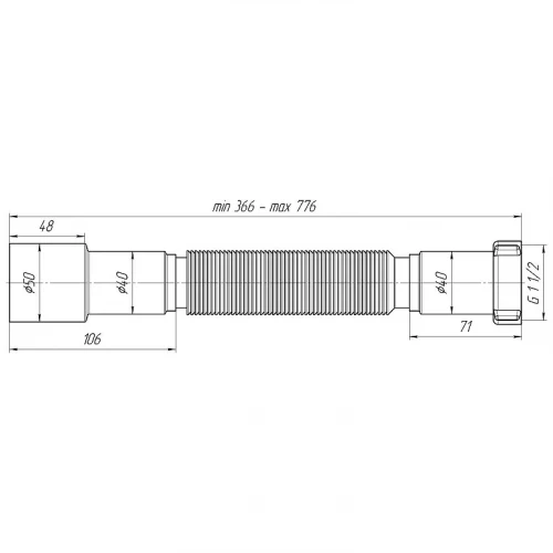 Гофрированная труба Анипласт K106 цвет Белый