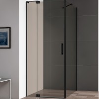 Душевой уголок Cezares Slider 110x100 SLIDER-AH-1-100-100/110-BR-NERO профиль Черный матовый стекло бронзовое