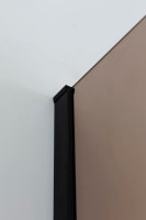 Душевой уголок Cezares Slider 110x100 SLIDER-AH-1-100-100/110-BR-NERO профиль Черный матовый стекло бронзовое