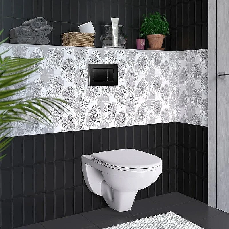 Унитаз с инсталляцией BelBagno Uno-Tor BB5177CH-TOR/SC + Berges Atom 410 040332 с сиденьем Микролифт и Черной матовой клавишей смыва