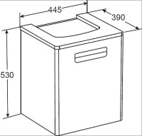 Тумба под раковину Roca The Gap 45 ZRU9302880 подвесная Белая глянцевая