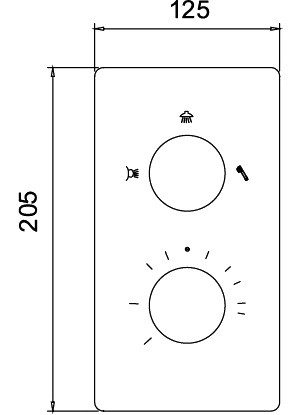 Смеситель для душа RGW Shower Panels SP-42-03 21140542-31 с термостатом