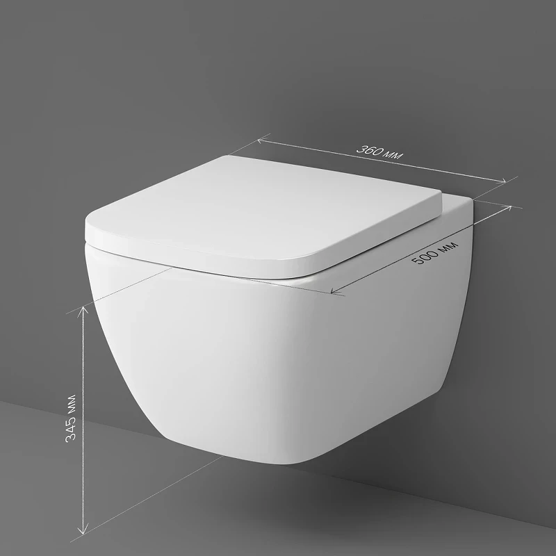 Унитаз AM.PM Gem FlashClean C901701SC подвесной с сиденьем Микролифт фарфор подвесной