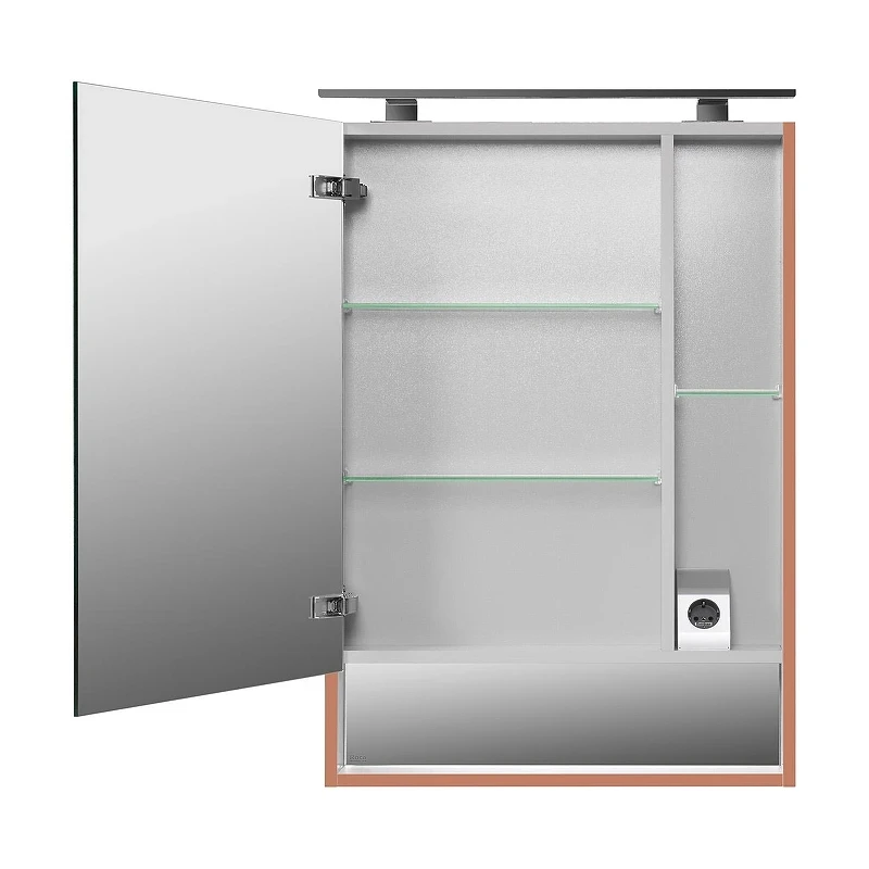 Зеркальный шкаф Roca The Gap Original 60 ZRU9307840 с подсветкой цвет Терракот