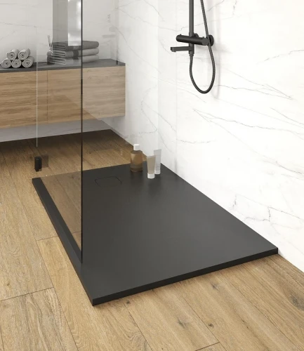 Душевой поддон из искусственного камня Starohome Cosmo 140х90 21458959 Black Matt