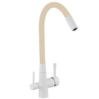Смеситель для кухни Savol S-L1806W-12 цвет Белый Бежевый