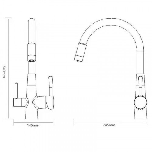 Смеситель для кухни Savol S-L1806W-12 цвет Белый Бежевый
