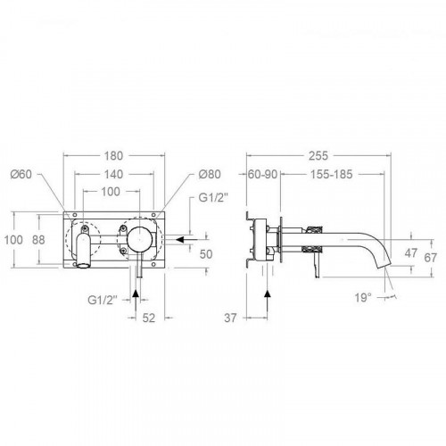 Смеситель для раковины Ramonsoler Odisea Joya 592101OC Золото брашированное