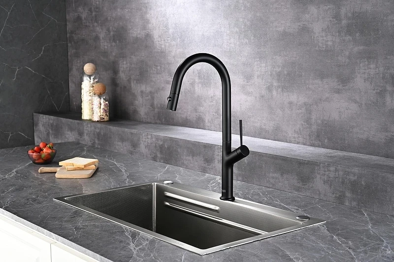Смеситель для кухни AQUAme Cucina AQM9905MB цвет Черный матовый