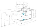 Тумба под раковину Aquaton Терра 85 1A247201TEKA0 подвесная Дуб кантри Антрацит МДФ / ЛДСП