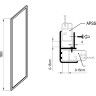 Душевая стенка Ravak Supernova APSS-80 94040UR2Z1 профиль Сатин стекло Transparent