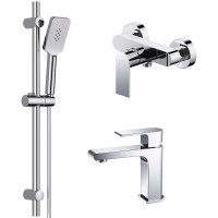 Комплект смесителей Aquatek Лира AQ1431CR Хром латунь