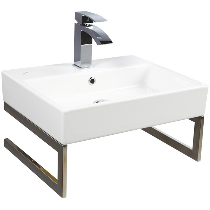 Раковина Creavit Next 50 NX242-00CB00E-0000 Белая фарфор подвесная, полувстраиваемая