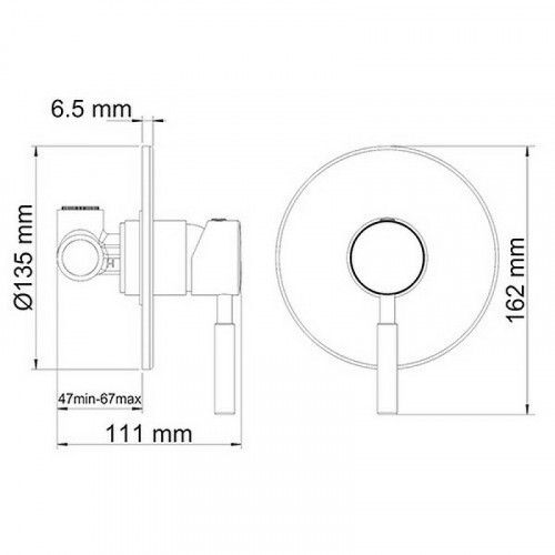 Смеситель для душа WasserKRAFT Main 4151 Хром латунь встраиваемый