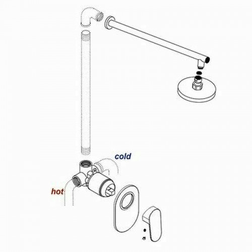 Смеситель для душа WasserKRAFT Main 4151 Хром латунь встраиваемый