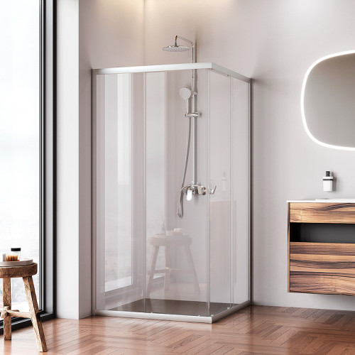 Душевой уголок AM.PM Sunny 100х100 W87G-403-100100-MT профиль Хром матовый стекло прозрачное