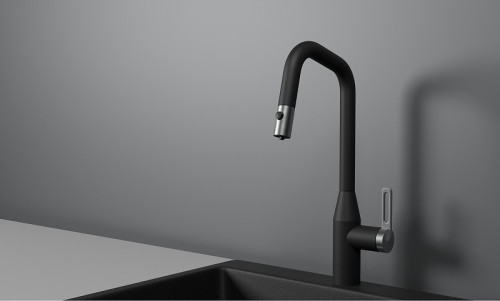 Смеситель для кухни Granula 8171 цвет Шварц