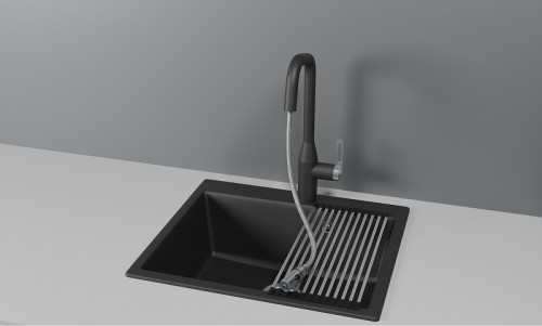 Смеситель для кухни Granula 8171 цвет Шварц