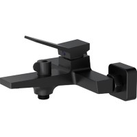 Смеситель для ванны Haiba HB60818-7 Черный матовый латунь на стену