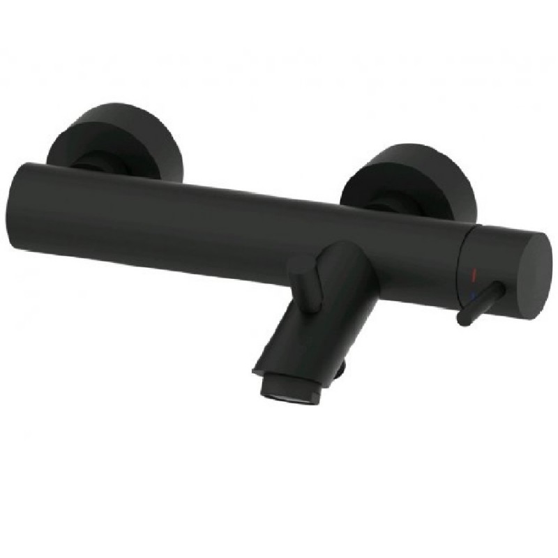 Смеситель для ванны Paffoni Light LIG022NO Черный матовый на стену