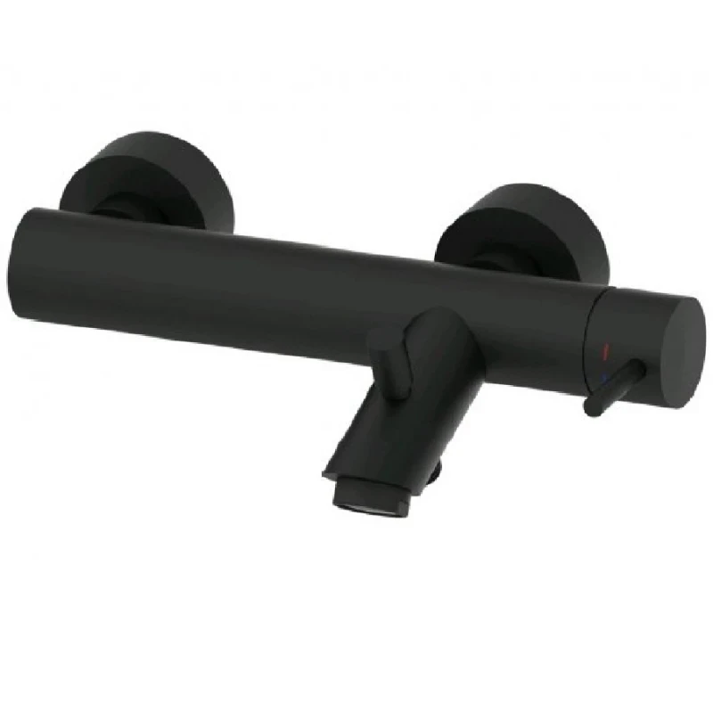 Смеситель для ванны Paffoni Light LIG022NO Черный матовый на стену