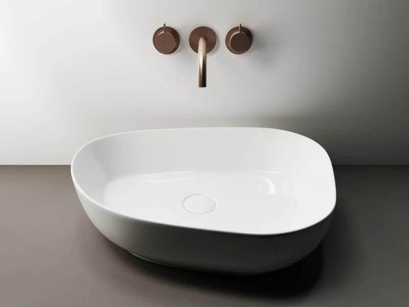 Раковина-чаша Ceramicanova Element 40 CN5003 Белая фаянс накладная