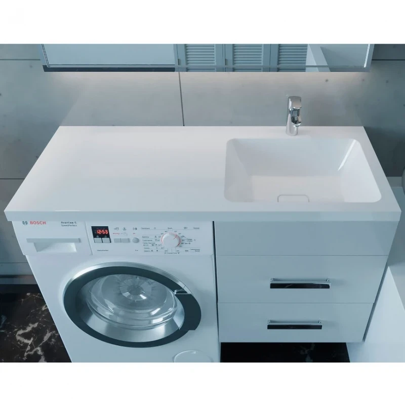 Раковина Madera Kamilla 120 R 4627173210010 с местом под стиральную машину Белая