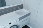 Раковина Madera Kamilla 120 R 4627173210010 с местом под стиральную машину Белая