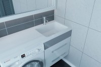 Раковина Madera Kamilla 120 R 4627173210010 с местом под стиральную машину Белая