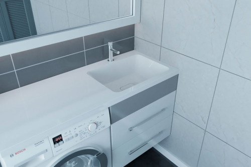 Раковина Madera Kamilla 120 R 4627173210010 с местом под стиральную машину Белая