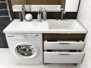 Раковина Madera Kamilla 120 R 4627173210010 с местом под стиральную машину Белая