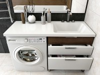 Раковина Madera Kamilla 120 R 4627173210010 с местом под стиральную машину Белая
