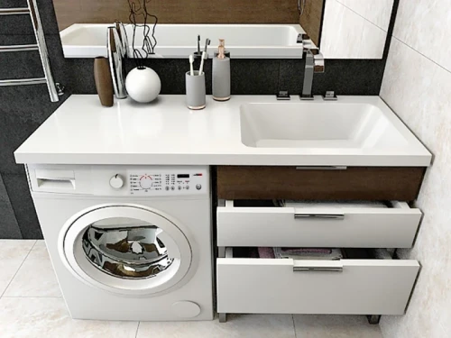 Раковина Madera Kamilla 120 R 4627173210010 с местом под стиральную машину Белая