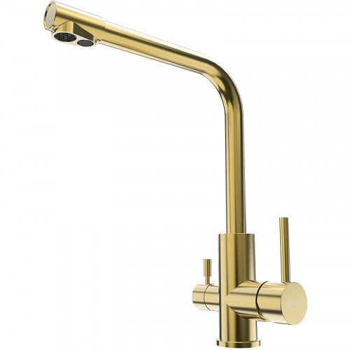 Смеситель для кухни Lemark Expert LM5061G Золото латунь