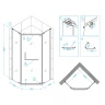 Душевой уголок RGW Passage PA-081B 100x100 35088100-14 профиль Черный стекло прозрачное