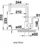 Смеситель для кухни Blanco Mili 526159 (526236) Черный латунь