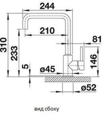 Смеситель для кухни Blanco Mili 526159 (526236) Черный латунь