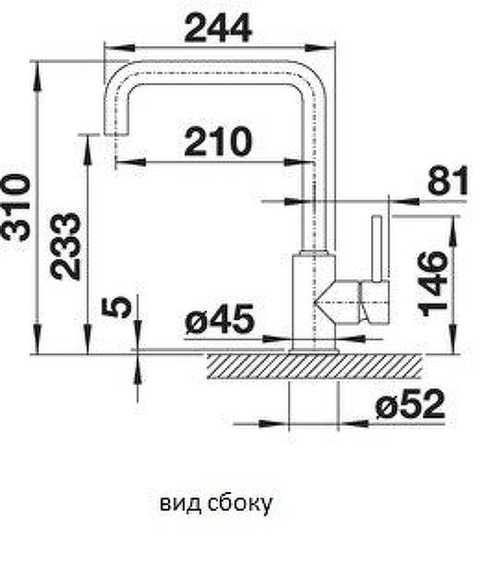 Смеситель для кухни Blanco Mili 526159 (526236) Черный латунь