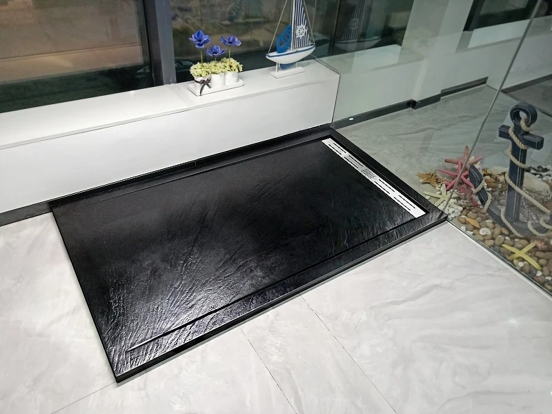 Душевой поддон из искусственного камня WeltWasser WW TRS 12080 STONE-BL 120x80 10000004381 Черный
