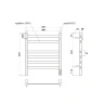 Электрический полотенцесушитель APEXTERMO Sfera 600x400 SF10164GF с крючками цвет Графит металлик