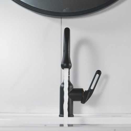 Смеситель для раковины Raffine F101H цвет Черный