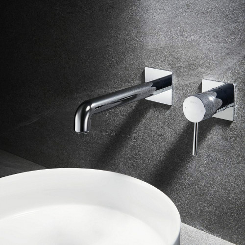 Смеситель для раковины Black&amp;White Universe U7620D 7620UD Хром латунь встраиваемый