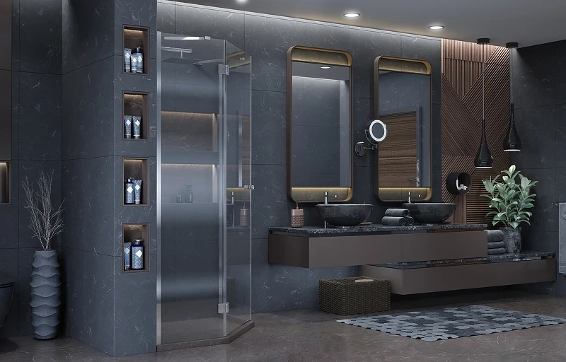 Душевой уголок Ambassador Diamond 90х90 12011111L профиль Хром стекло прозрачное