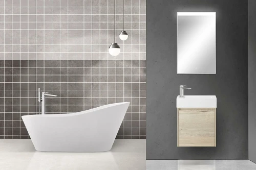 Тумба под раковину BelBagno Kraft Mini 50 L KRAFT MINI-500/260-1A-SO-RGB-L подвесная Rovere Galifax Bianco МДФ / ЛДСП